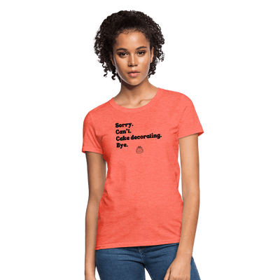 Cake Decorating T-Shirt (Women's) - heather coral