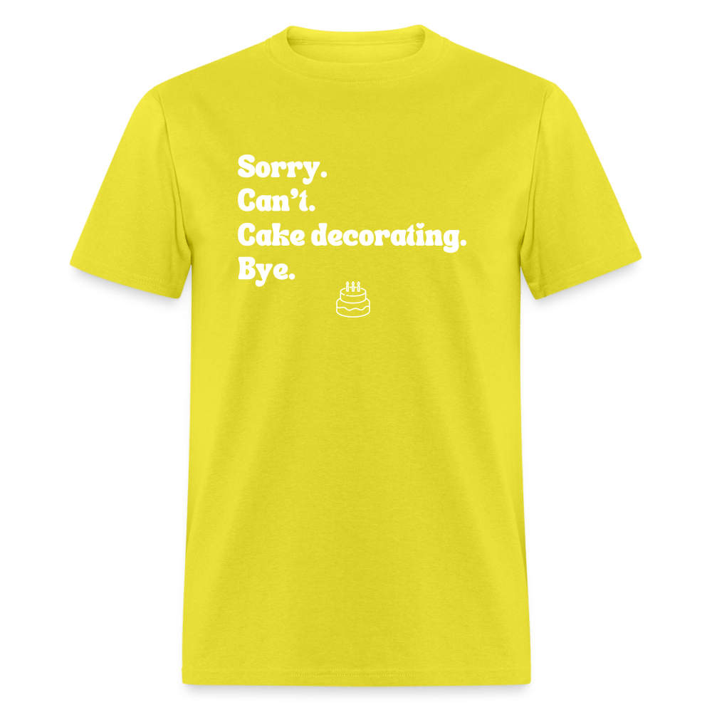 Cake Decorating T-Shirt (Unisex) - yellow
