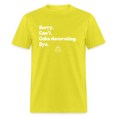 Cake Decorating T-Shirt (Unisex) - yellow