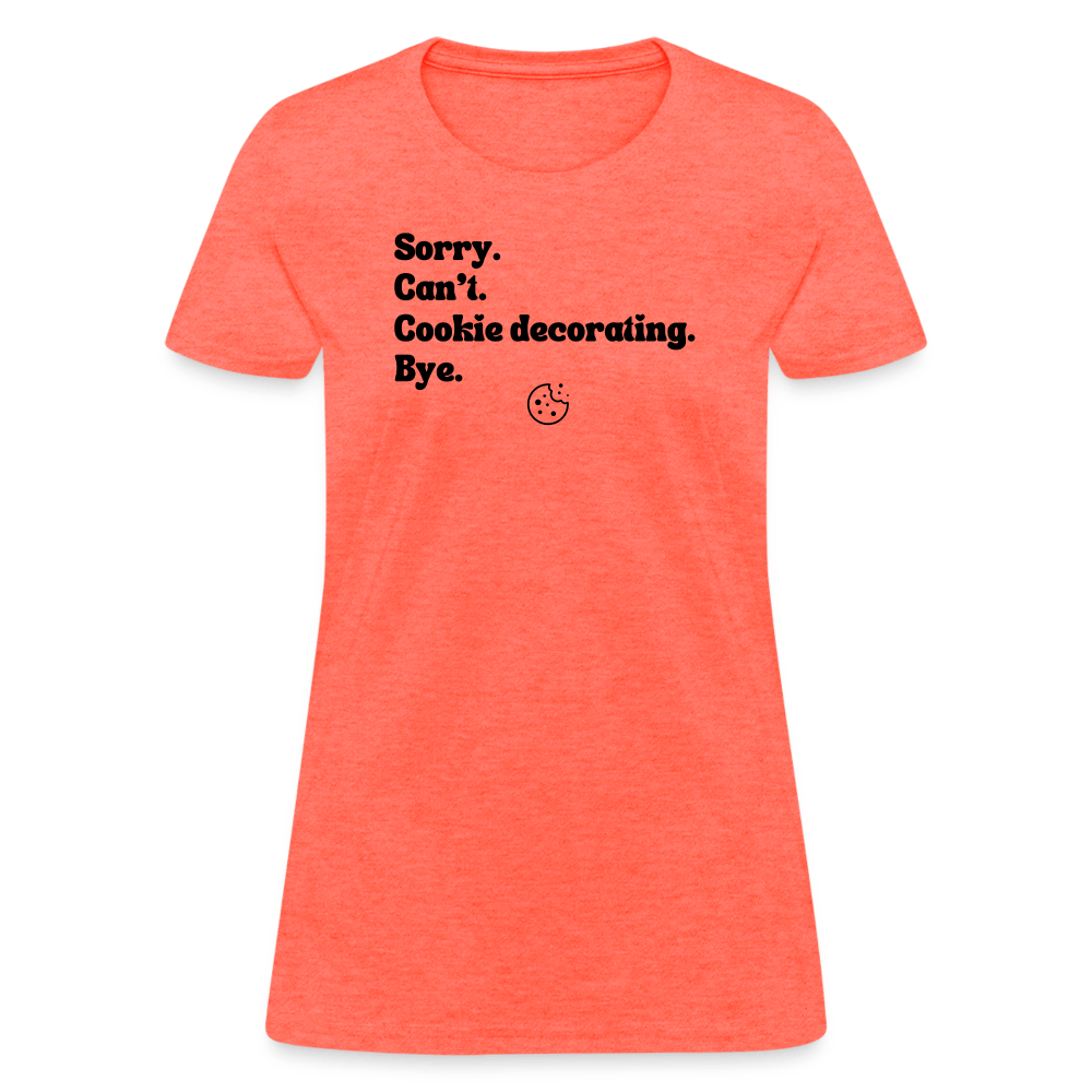 Cookie Decorating T-Shirt (Women's) - heather coral