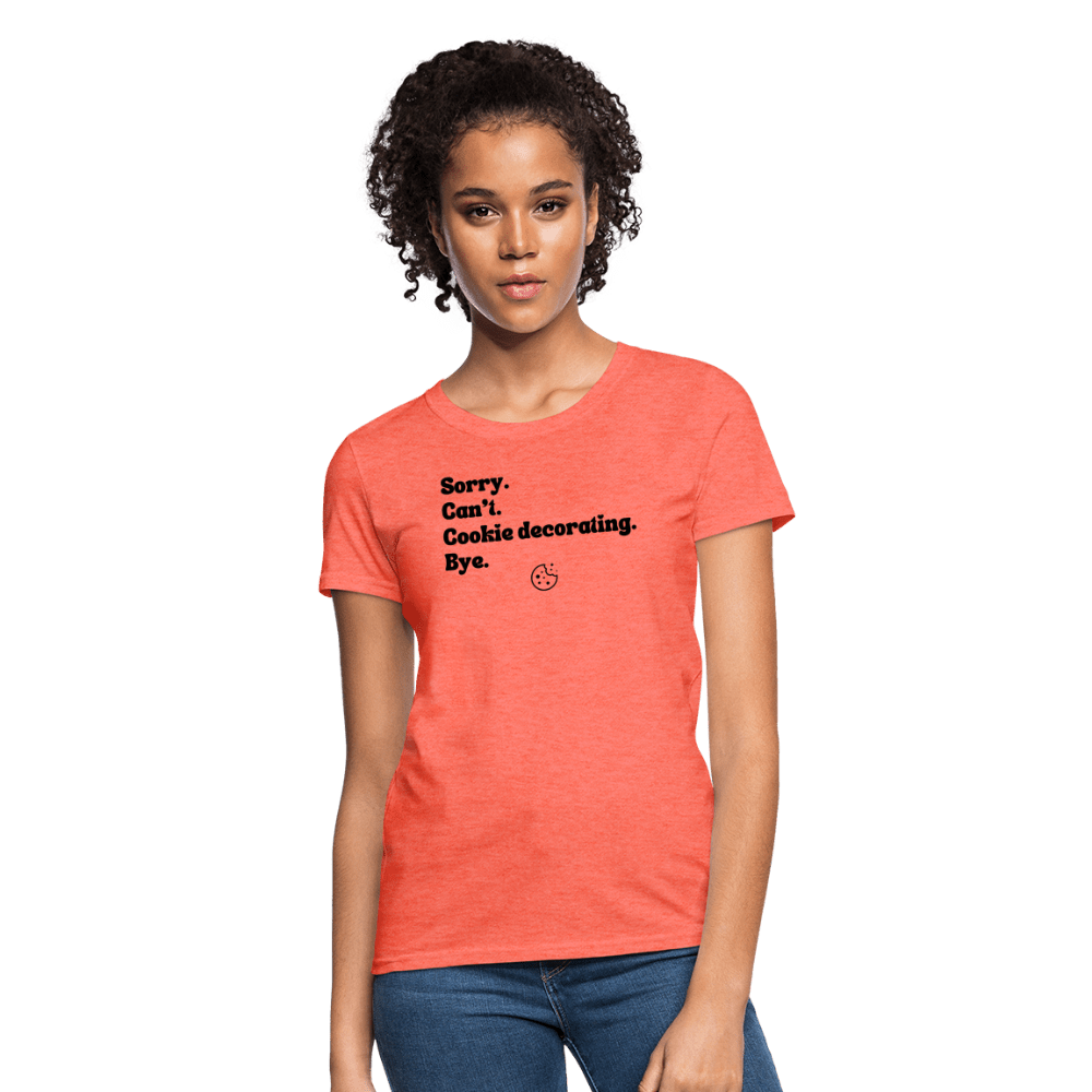 Cookie Decorating T-Shirt (Women's) - heather coral