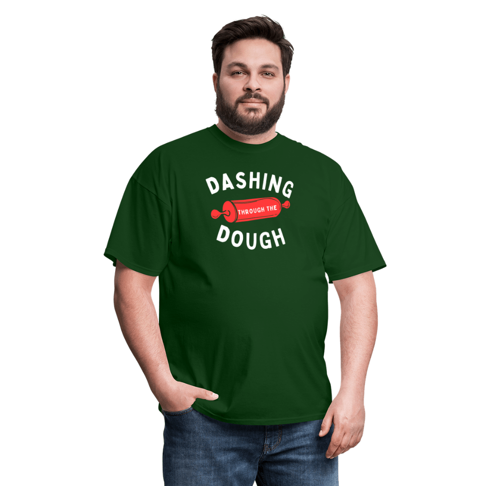 Dashing Through The Dough Green T-Shirt - forest green