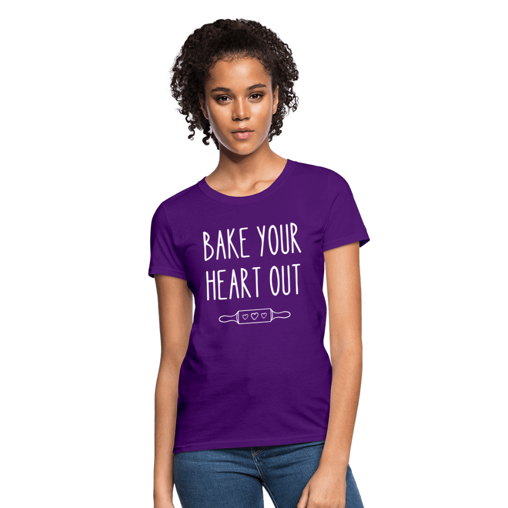 Bake Your Heart Out T-Shirt (Women's) - purple