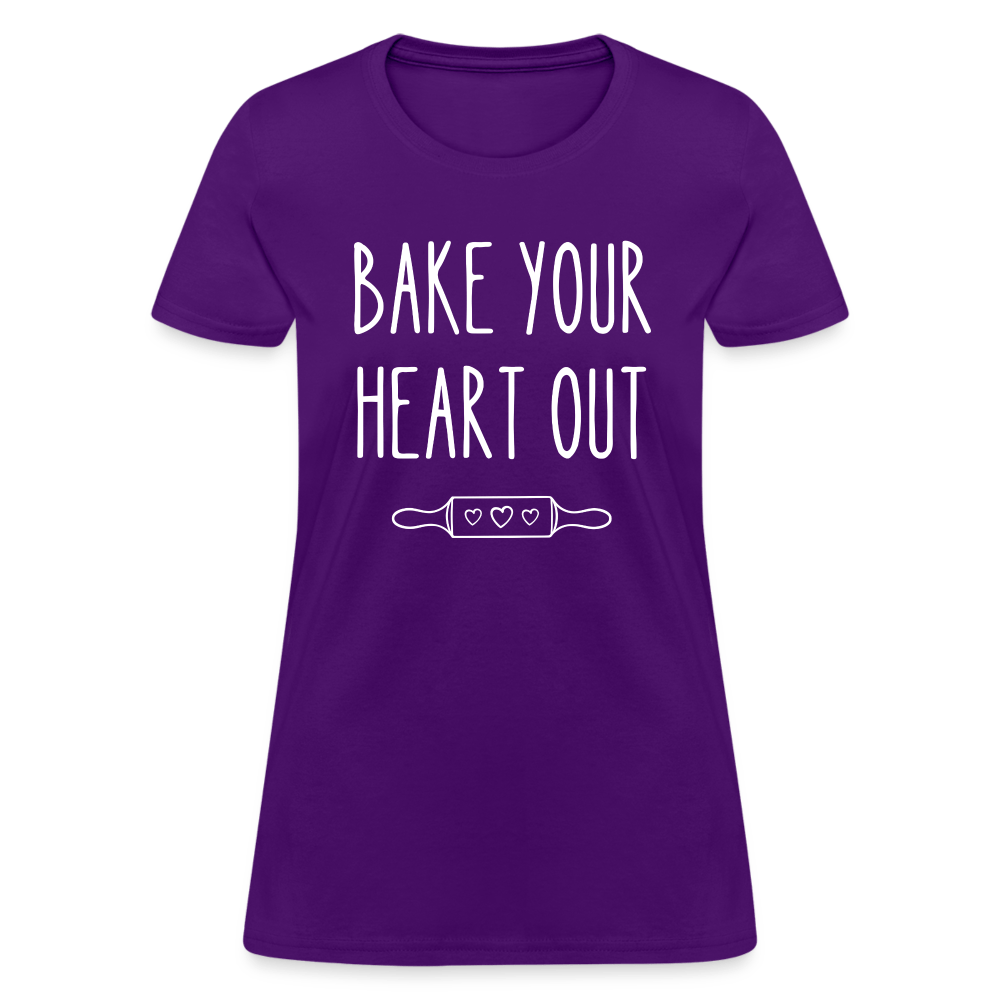 Bake Your Heart Out T-Shirt (Women's) - purple