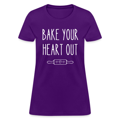 Bake Your Heart Out T-Shirt (Women's) - purple