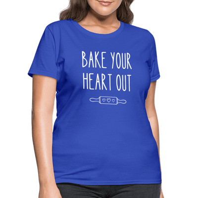 Bake Your Heart Out T-Shirt (Women's) - royal blue