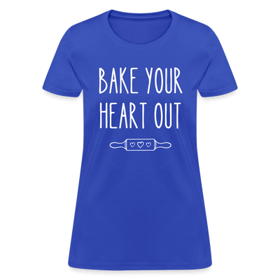 Bake Your Heart Out T-Shirt (Women's) - royal blue