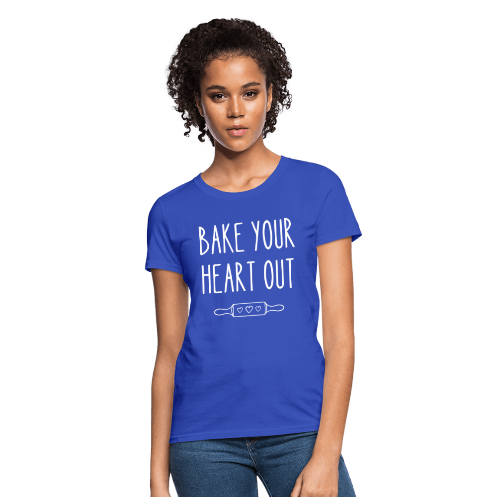 Bake Your Heart Out T-Shirt (Women's) - royal blue