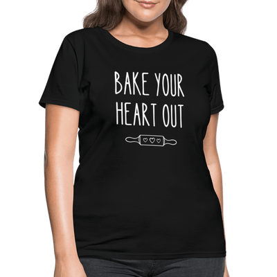Bake Your Heart Out T-Shirt (Women's) - black