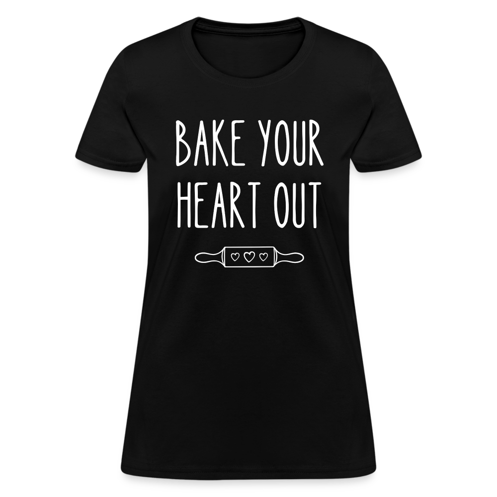 Bake Your Heart Out T-Shirt (Women's) - black