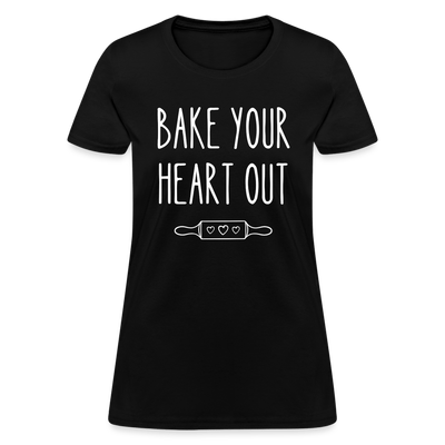 Bake Your Heart Out T-Shirt (Women's) - black