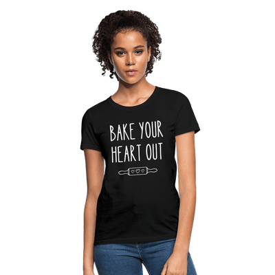Bake Your Heart Out T-Shirt (Women's) - black