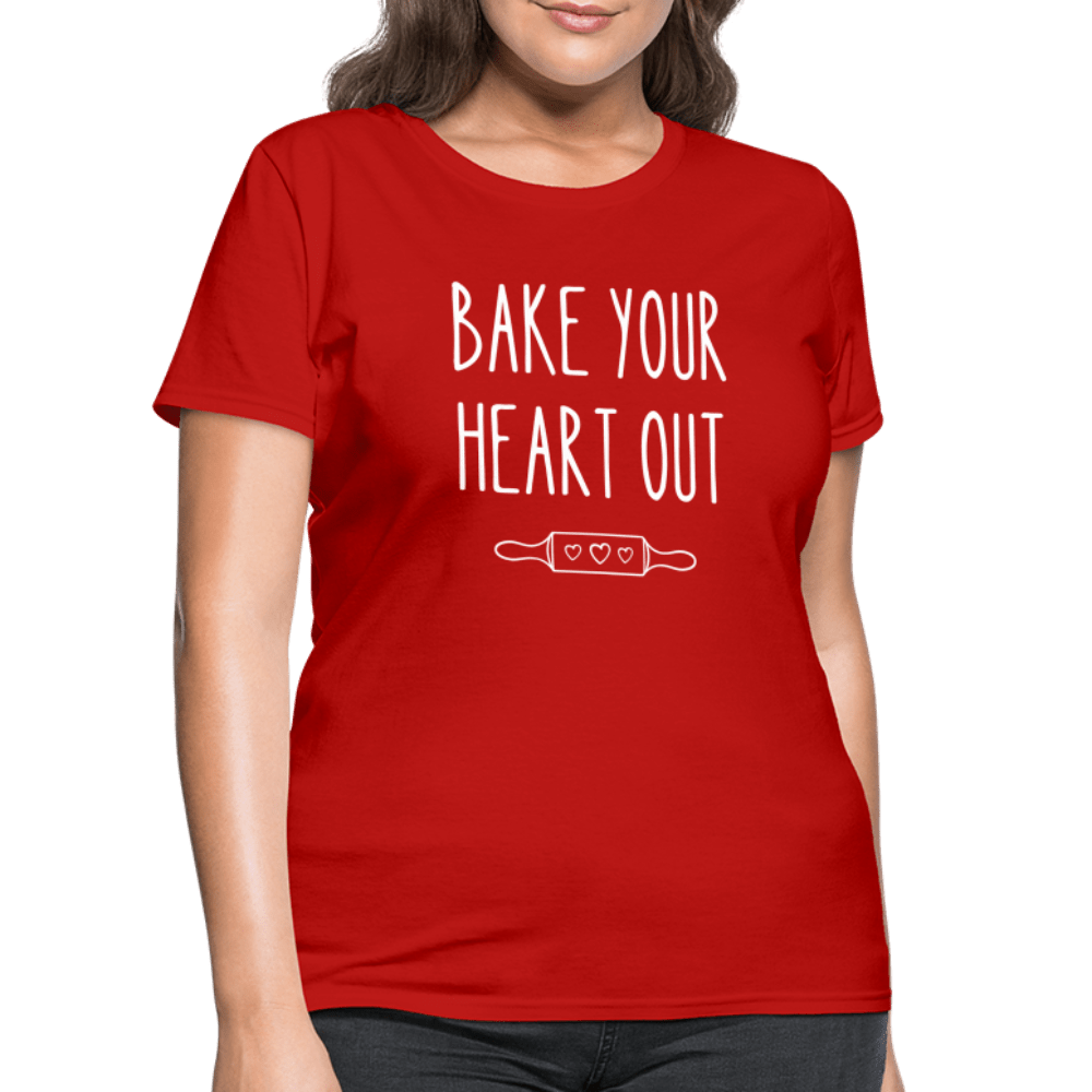 Bake Your Heart Out T-Shirt (Women's) - red