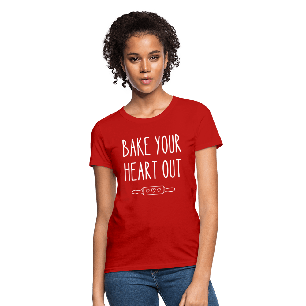 Bake Your Heart Out T-Shirt (Women's) - red