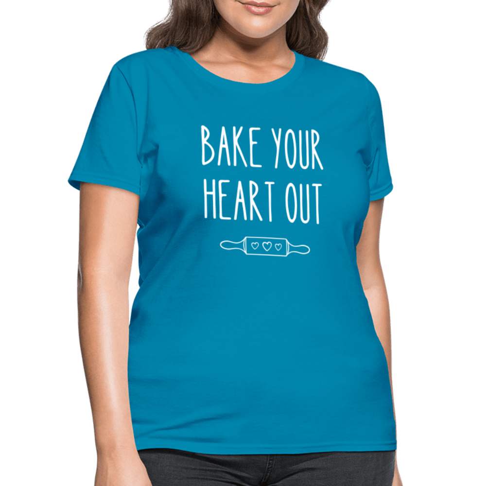Bake Your Heart Out T-Shirt (Women's) - turquoise