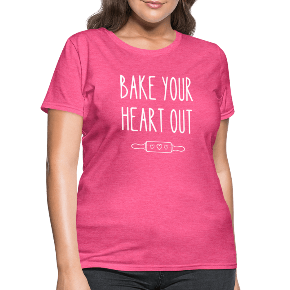 Bake Your Heart Out T-Shirt (Women's) - heather pink