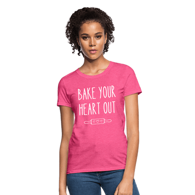 Bake Your Heart Out T-Shirt (Women's) - heather pink