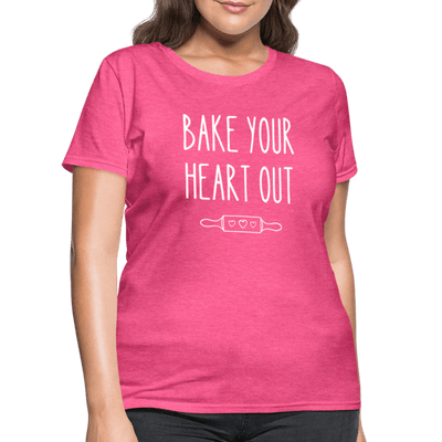 Bake Your Heart Out T-Shirt (Women's) - heather pink