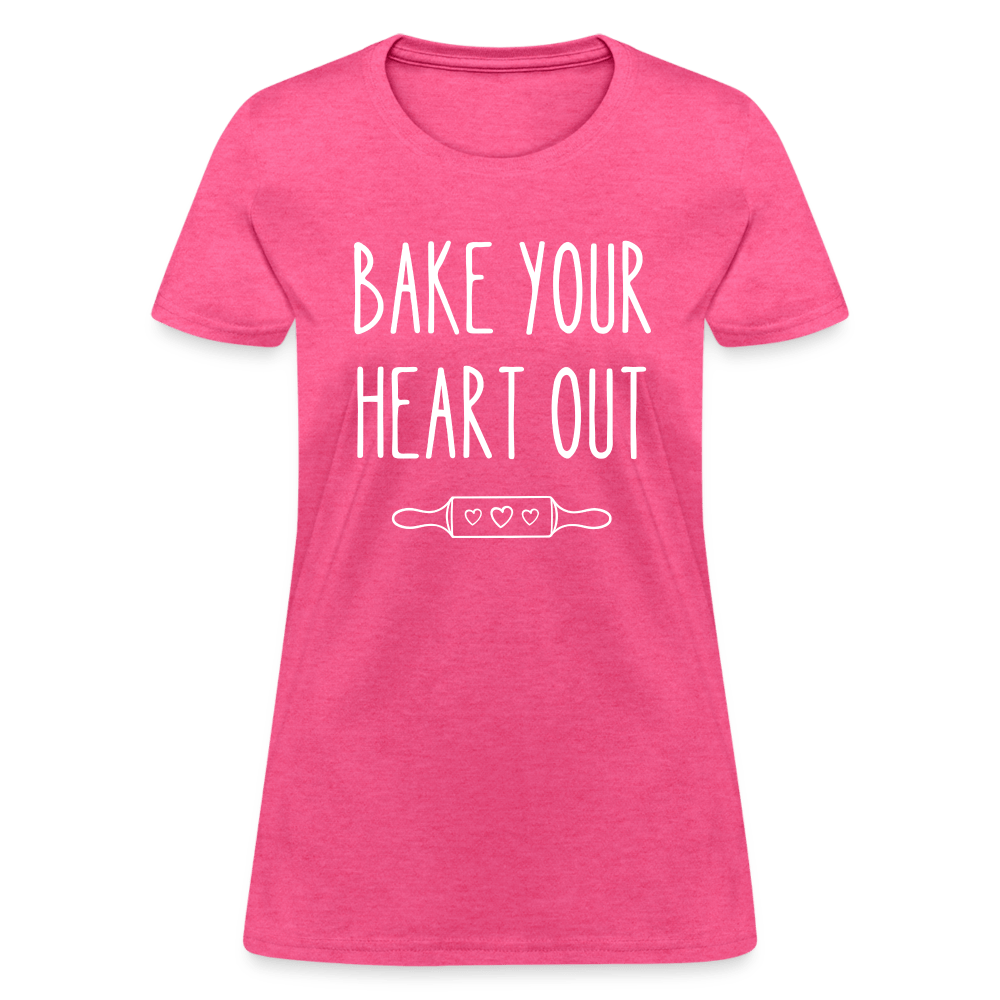 Bake Your Heart Out T-Shirt (Women's) - heather pink