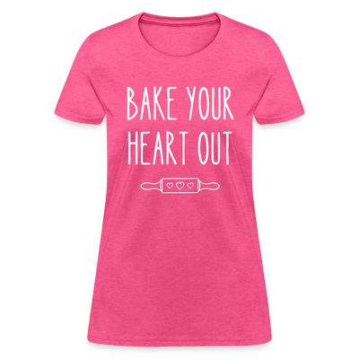 Bake Your Heart Out T-Shirt (Women's) - heather pink