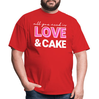 All You Need Is Love & Cake (Unisex) - red