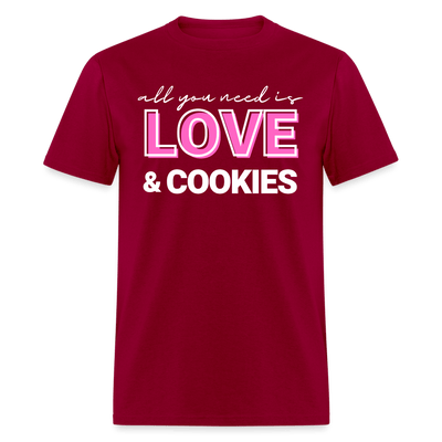 Love & Cookies T-Shirt (Unisex) - dark red