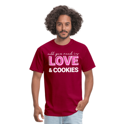 Love & Cookies T-Shirt (Unisex) - dark red